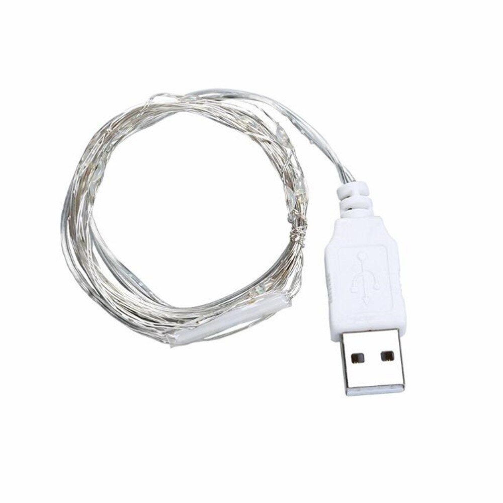 Lámpara de luz LED de noche con USB, luz pequeña de colores para manualidades, artesanía de resina epoxi de cristal, accesorios de adornos, 1/2 metros