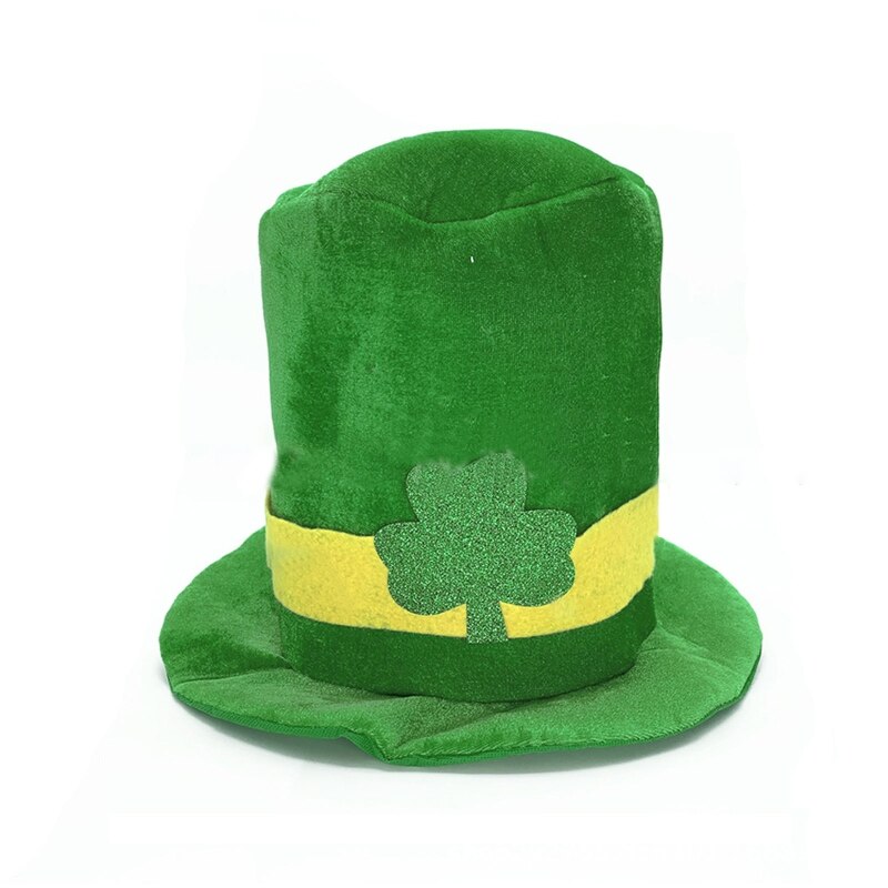 Sombrero de Stovepipe Unisex, gorra de trébol irlandés, sombrero de Leprechaun verde, sombrero irlandés para Saint Accesorios para disfraz del día de Patricio