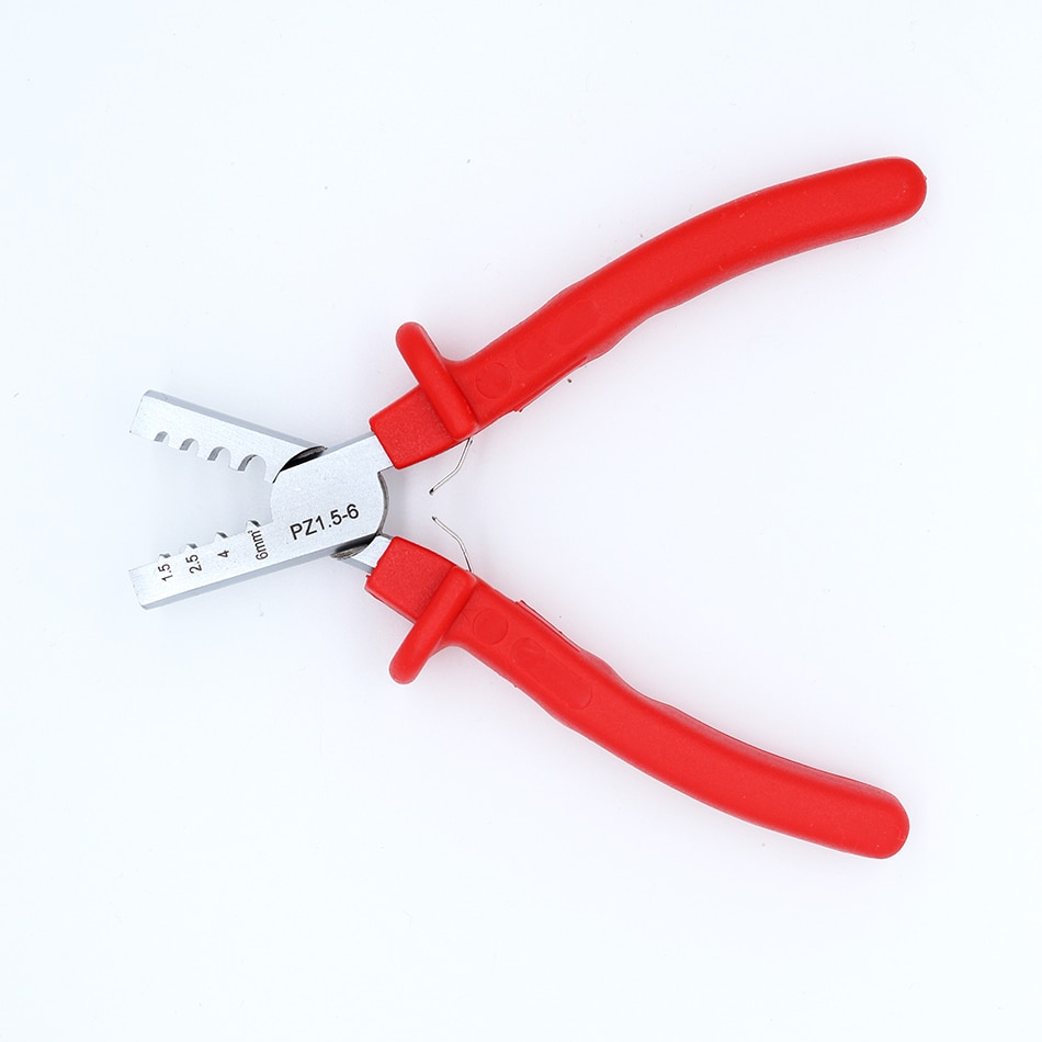 Pinzas de prensado pequeñas pz1.5-6 estilo de Alemania para terminales aisladas y sin casquillos aislados, herramientas de mano pz 0,25-0,5