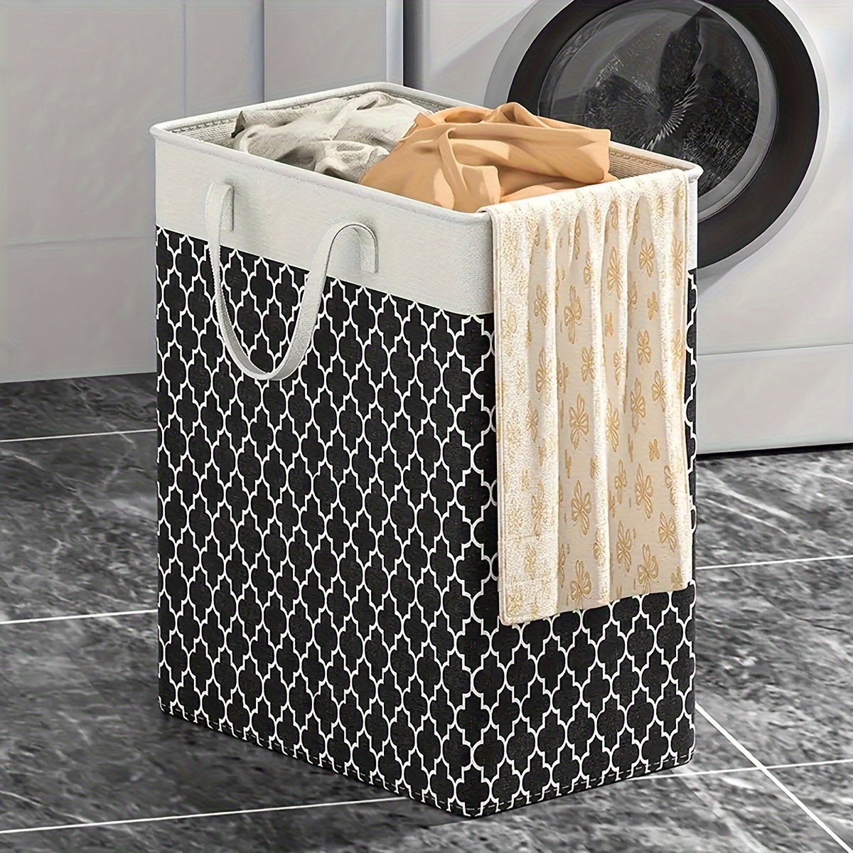 Cesta para ropa sucia, cubo de almacenamiento de juguetes de gran capacidad, cesta para la colada, almacenamiento de ropa plegable para organizador de baño