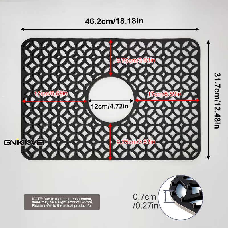 Alfombrilla de silicona para fregadero, protectores de fregadero para la parte inferior del fregadero de cocina, accesorio para fregadero de cocina, alfombrillas para secar platos resistentes al calor, alfombrilla para fregadero: Marfíl