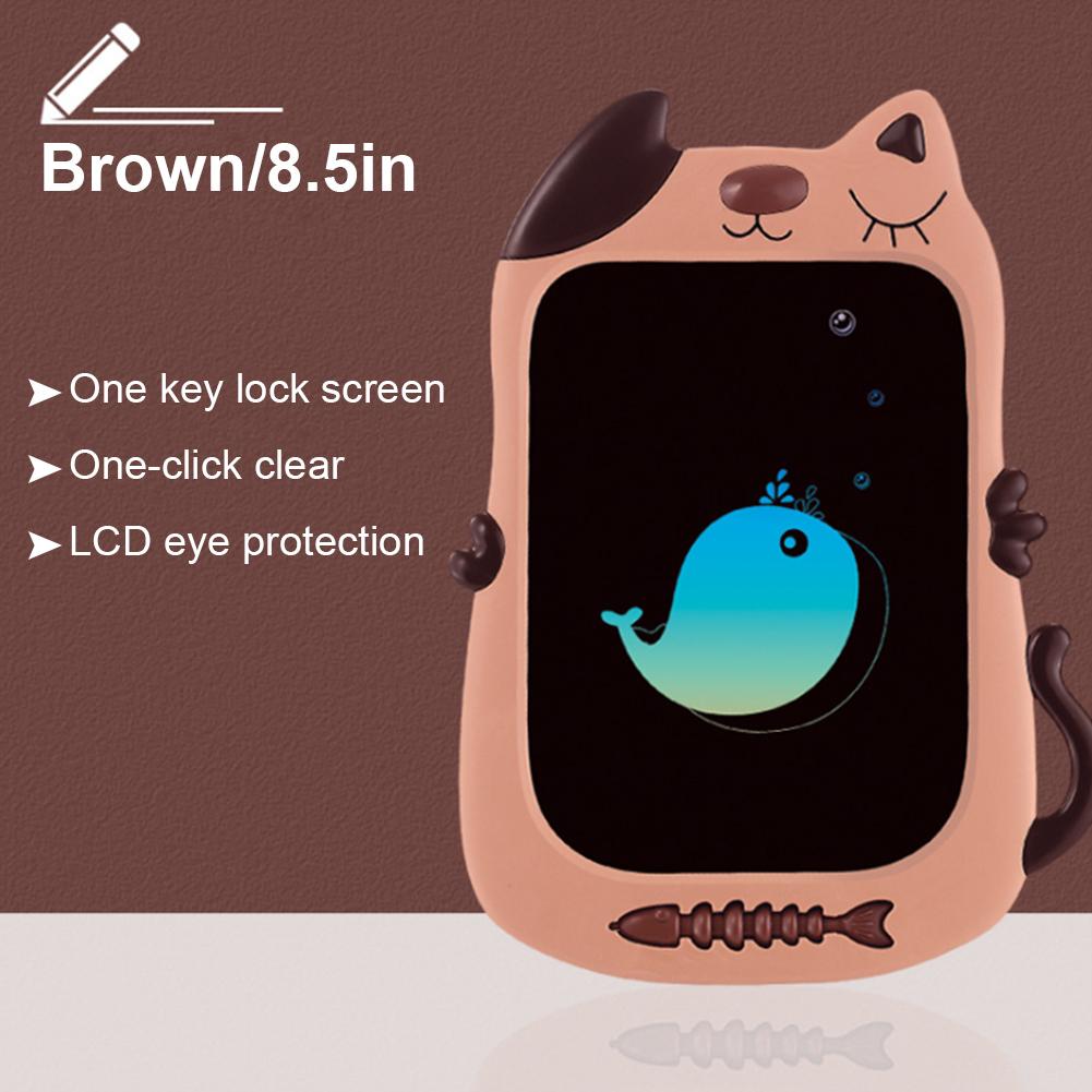 8.5 Inch Writing Tablet LCD Drawing Board Graffiti Pad For Children Writing Learning Scribble Board For Kids: Light coffee