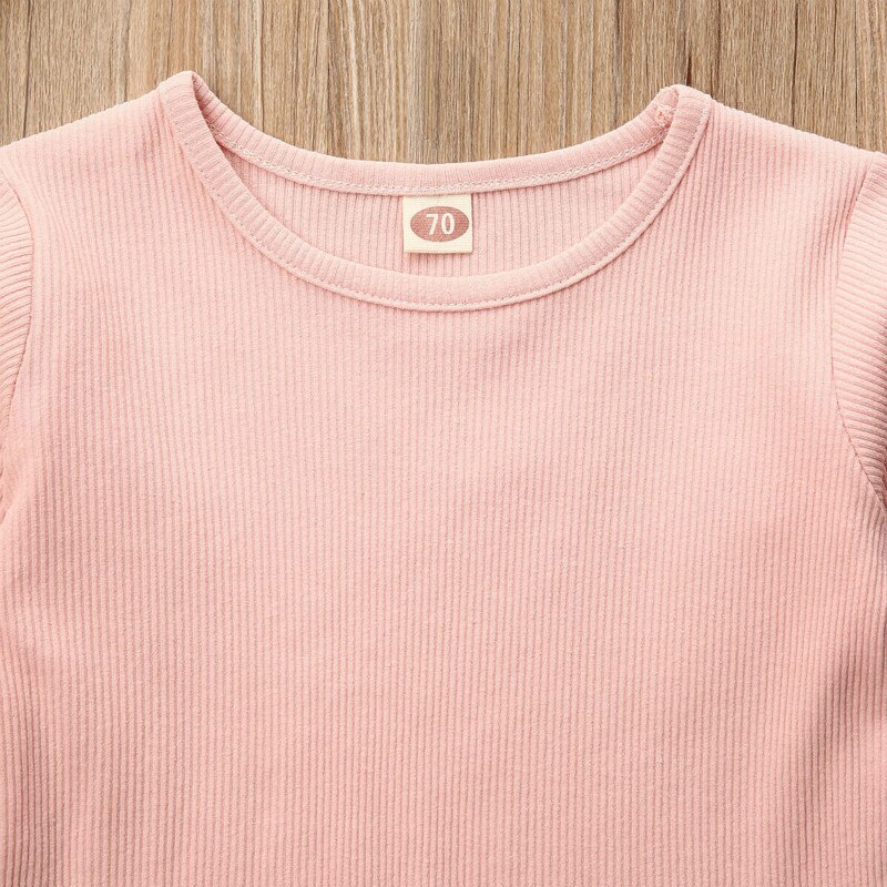 Herfst winter comfortabele baby baby t-shirt met lange mouwen solid warm top pasgeboren jongen meisje kleding