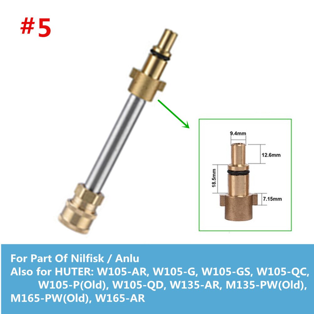 Hnyrusy przedłużacz lanca G1/4 "szybka złączka do myjka ciśnieniowa Adapter do Karcher Interskol LAVOR: Type 5