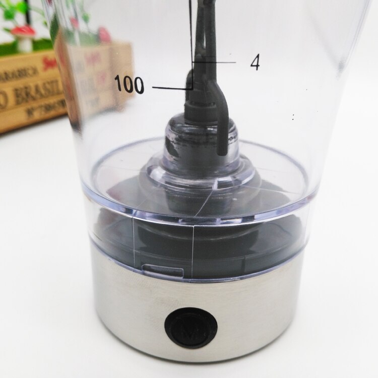 protein shaker blender water bottle automatic movement vortex tornado 450ml BPA free detachable smart mixer bottle