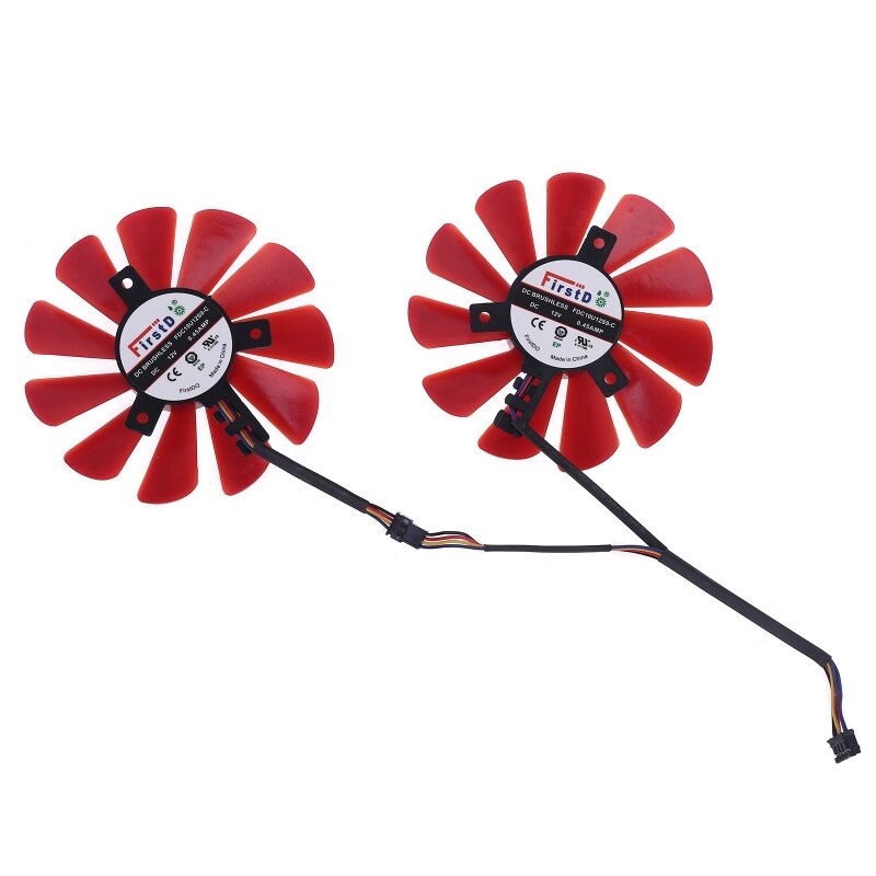 2 Stks/set 85Mm RX-570-RS RX-580-RS FD10U12S9-C Fan Voor Xfx RX470 RX570 Rs RX580 Rs Video Grafische Kaart Koeling Vervanging fan
