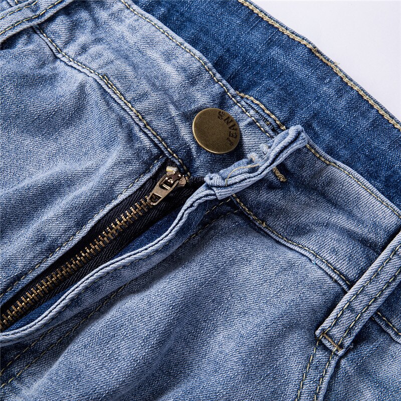 Men Thin Skinny Jeans For Men Hip Hop Trousers Male Clothes Long Pencil Pants Ripped Jeans Slim Spring Hole