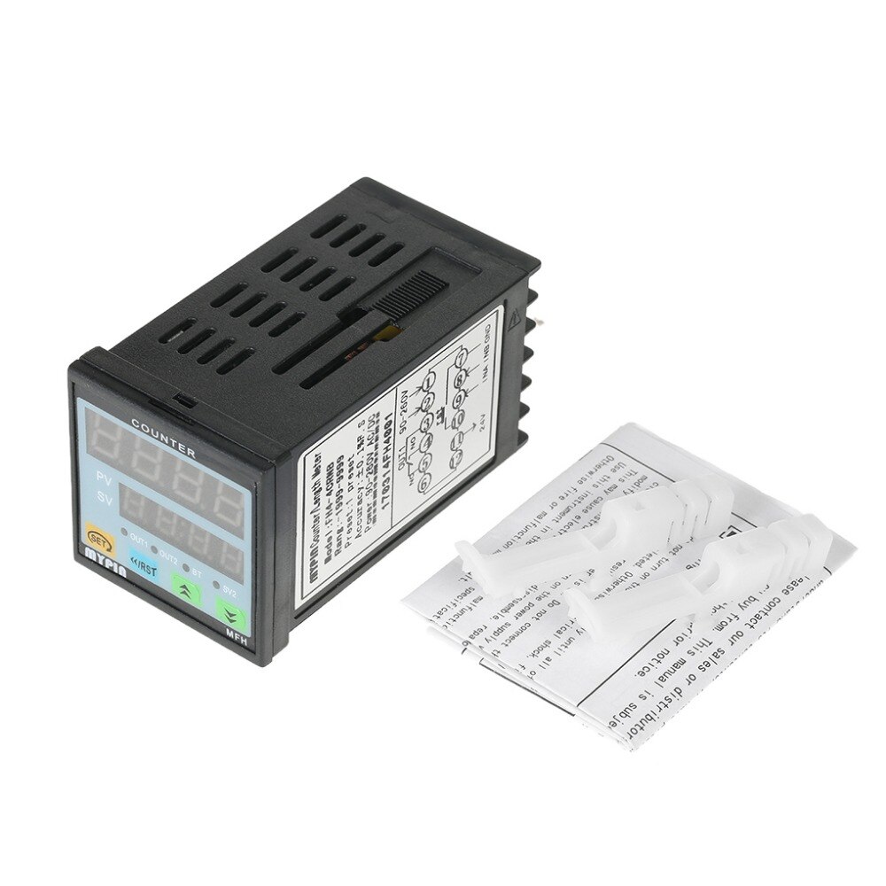 Multi-purpose Preset 4 Digital Counter Intelligent 90-265V AC/DC Length Counter Length Meter Machine Relay Output PNP NPN