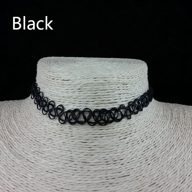 Collares elásticos Vintage para mujer y niña, 10 Uds., collar elástico, accesorios de de boda: 6