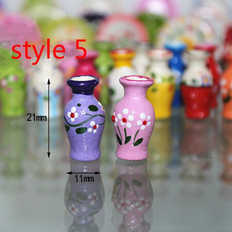 Handgemaakte Poppenhuis Miniatuur Vintage porselein bloempot vaas jar 1:12 schaal: style 5