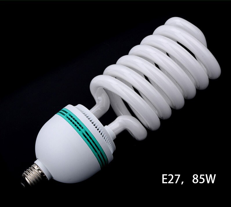 1 stk 85w /125w spirallysrør  e27 dagers lyspærer lampe til fotostudio energisparende hjemme strålingsbeskyttelseslampe: 01