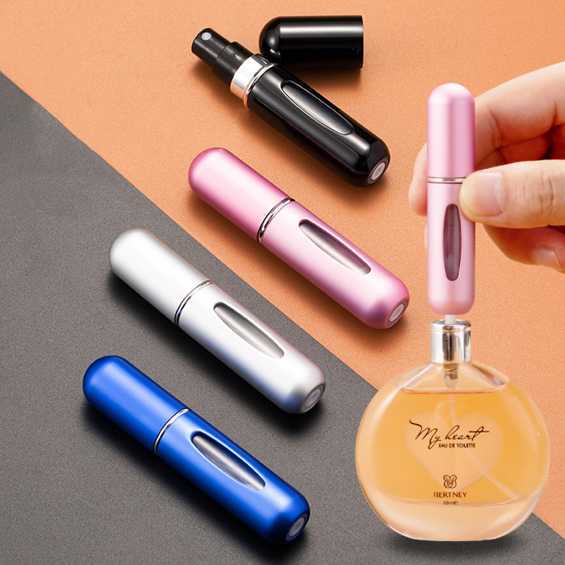 Wielokrotnego napełniania Mini Spray do perfum butelka aluminiowy rozpylacz przenośna kosmetyczka podróżna pojemnik perfumy butelka przechowywanie w domu