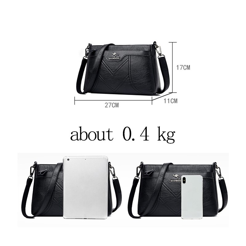 Oude Tang Vintage Crossbody Tassen Voor Vrouwen Grote Capaciteit Schoudertas Soft Pu Lederen Handtassen Tassen