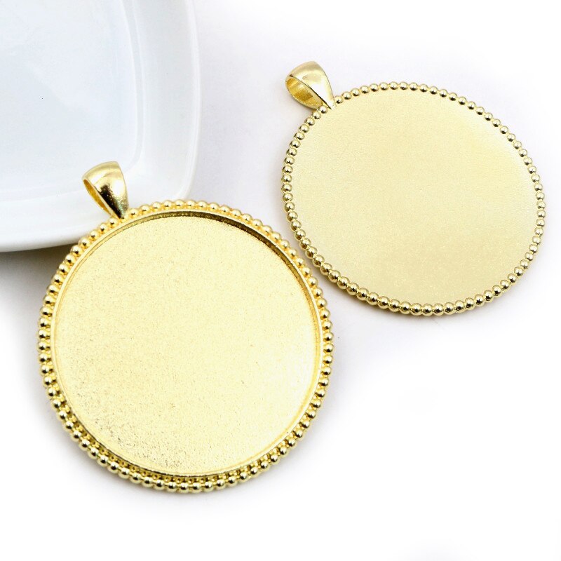 5 sztuk/partia 40mm wewnętrzna rozmiar Antique Bronze i posrebrzane czarne kolory Plated Fashion Style Cabochon baza ustawienie Charms wisiorek: D7-56