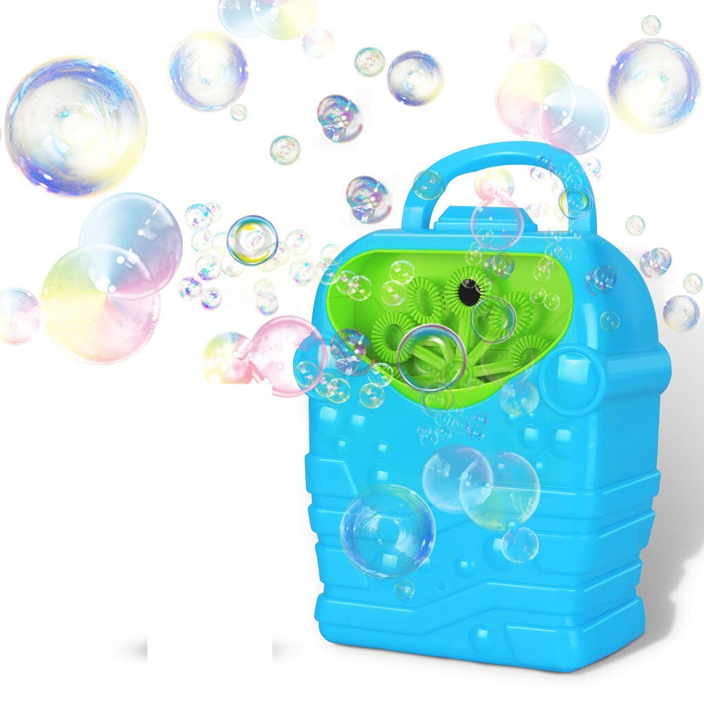 Kids Cute Funny Red Cartoon Automatic Electric Bubble Machine Blower Handle Battery Powered Outdoor Sports Soap Bubble Maker Toy: Red