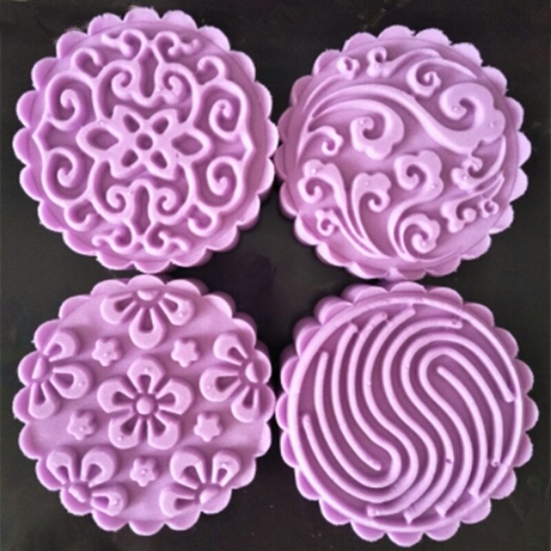 Moule à gâteau en forme de lune, 75g, 100g, 125g, outils de pâtisserie ronde pression manuelle, moule à gâteau en forme de lune en option 1 ensemble