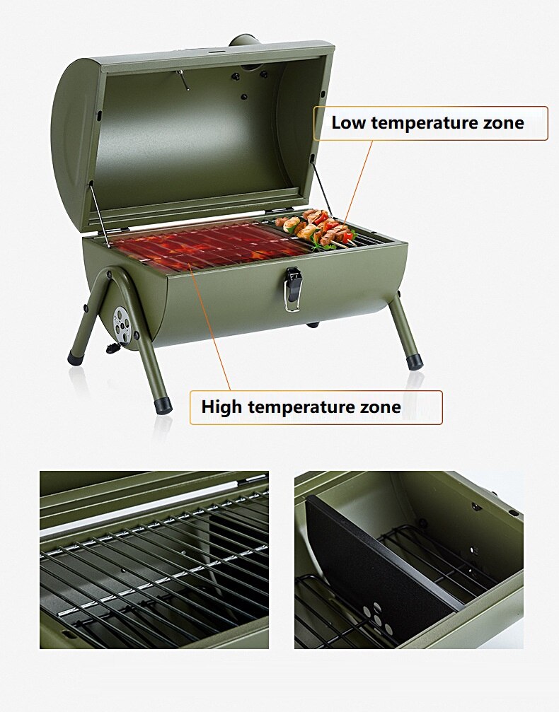 Portable barbecue stove household indoor charcoal set of tools small field barbecue string thickened Charcoal Grills