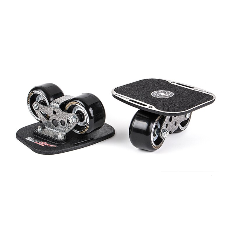 Twolions Mirage Aluminum Drift Board For Freeline Roller RoadDrift Skates Antislip Skateboard Deck Freeline Skates Wakeboard: Black