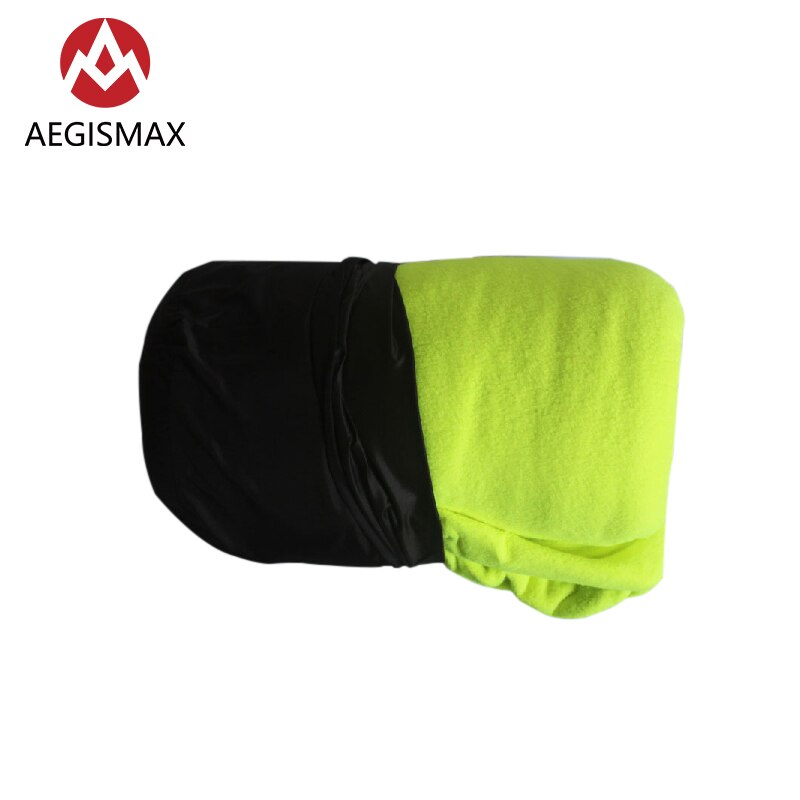 Aegismax sovepose udendørs ultralet camping kuvert type bærbar fleece sommer a-mini snavset sovepose: Grøn