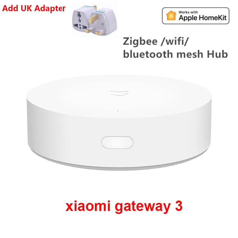 Xiaomi Mijia Smart Multi-mode Gateway 3 Zigbee Wifi Bluetooth Mesh Hub Smart Home Hub Werken Met Mi thuis App Apple Homekit: Add UK Adapter