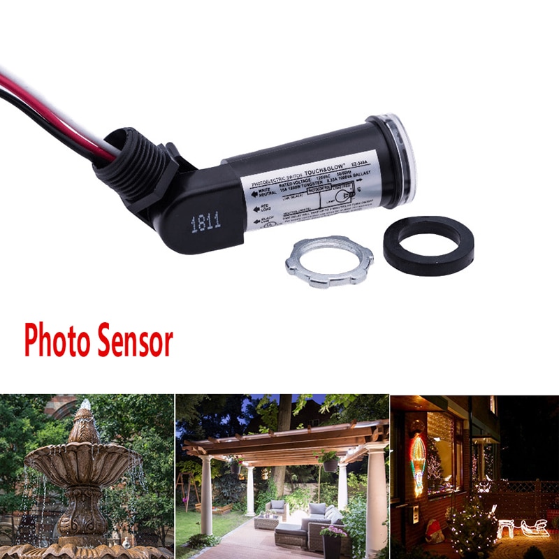 Sensor de fotocélula LED giratorio para exteriores, Sensor de Fotocélula de Control, 120/220V, 10 unidades