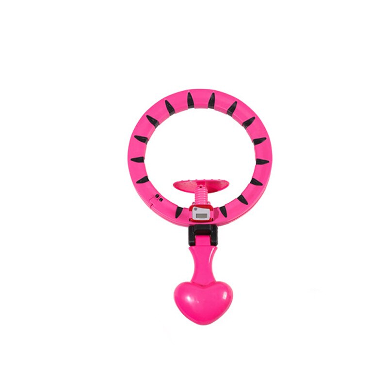 Magic Hoop Thin Waist Abdominal Exercise Loss Weights Intelligent Counting Ring Sport Fitness Never Falling Hoop Massage Hoops: pink