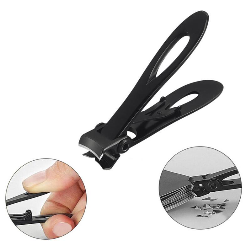 Large Size Nail Clippers Double Arc Nail Toe Beauty Manicure Stainless Steel Nail Toe Cutters Black Silver Color