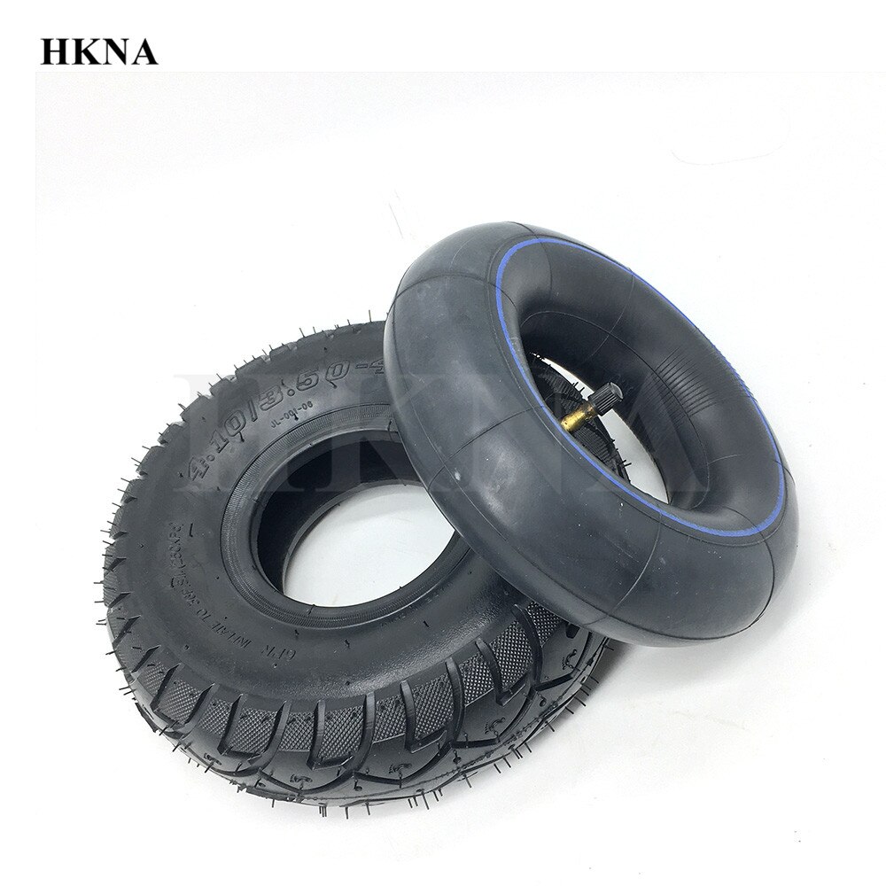 Engrosada 4,10/3,50-4 de tubo interno para 47/49CC de Scooter de motocicleta Mini Quad suciedad Pit Bike ATV Go-Kart grueso neumático partes: inner and outer tire