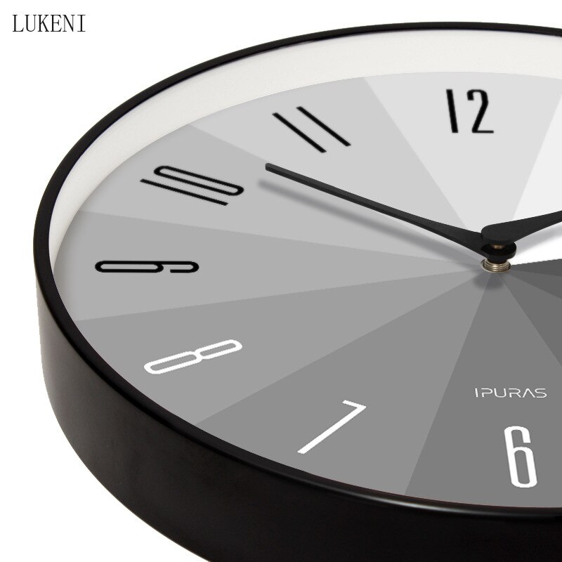 Gray Classic Silent Wall Clock Ten Inch/ Twelve Inch/ Fourteen Inch Home Decor Wall Decor