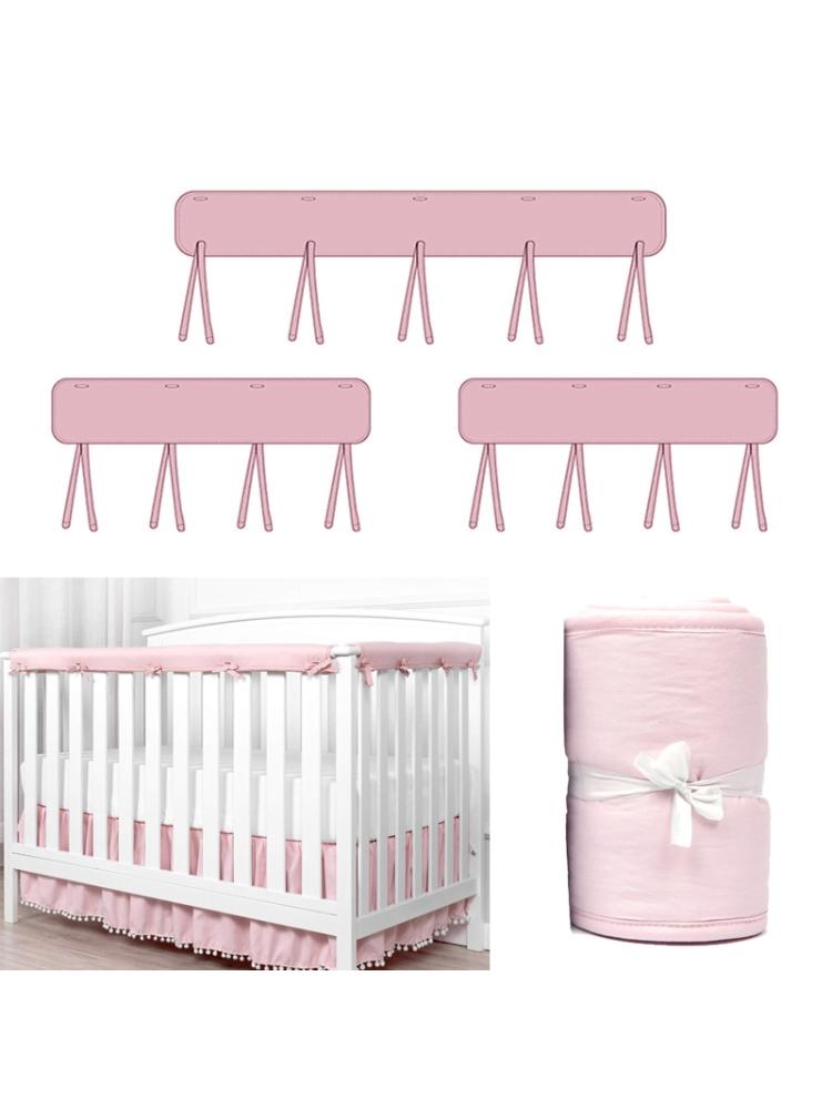 3Pcs Crib Rail Cover Cradle Anti-Bite Protector Wrap Veilig Baby Tandjes Guard R7RB