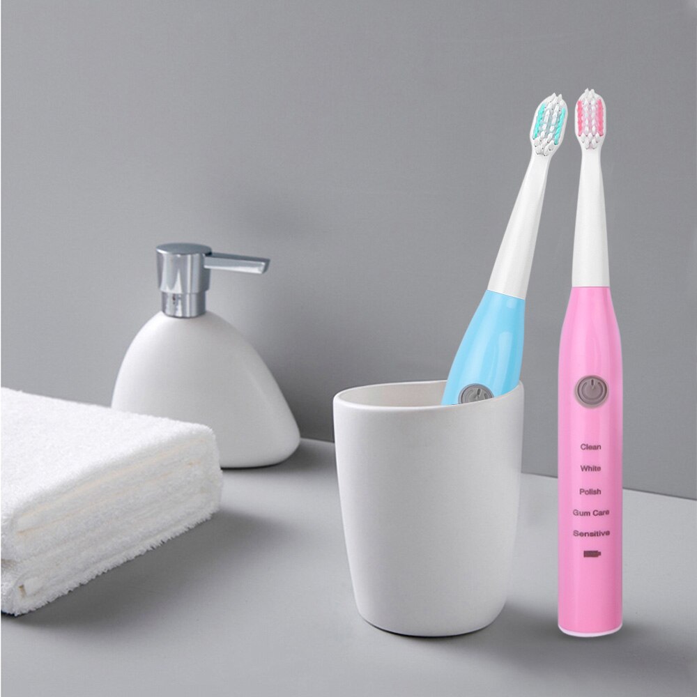 Electric Toothbrush USB Charge Rechargeable Tooth Brushes Washable Electronic Top Smart Chip Toothbrush with 4 Brush Hea