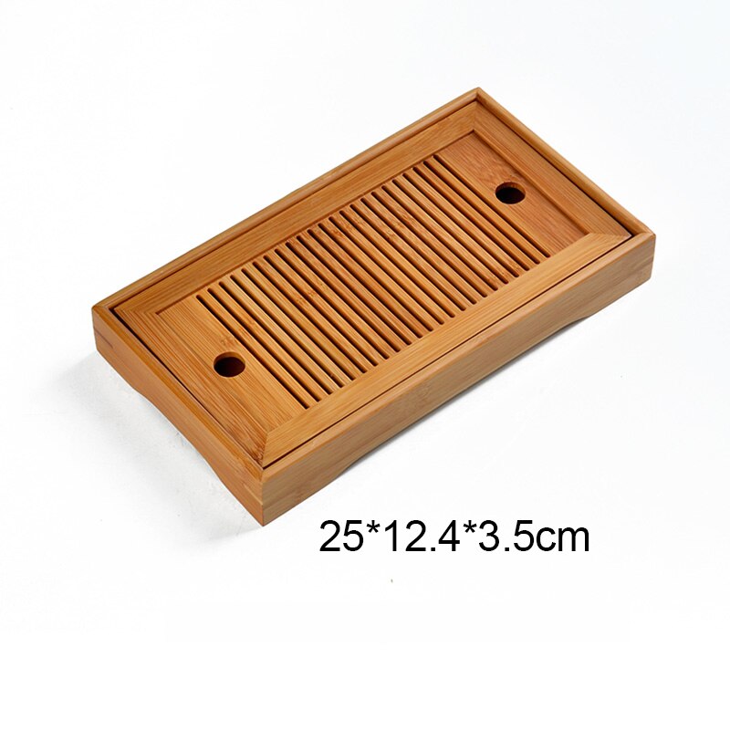 Kung Fu Tea Set Natural Bamboo Tea Tray Rectangular Traditional Puer Wooden Tea Tray Chahai Tea Table