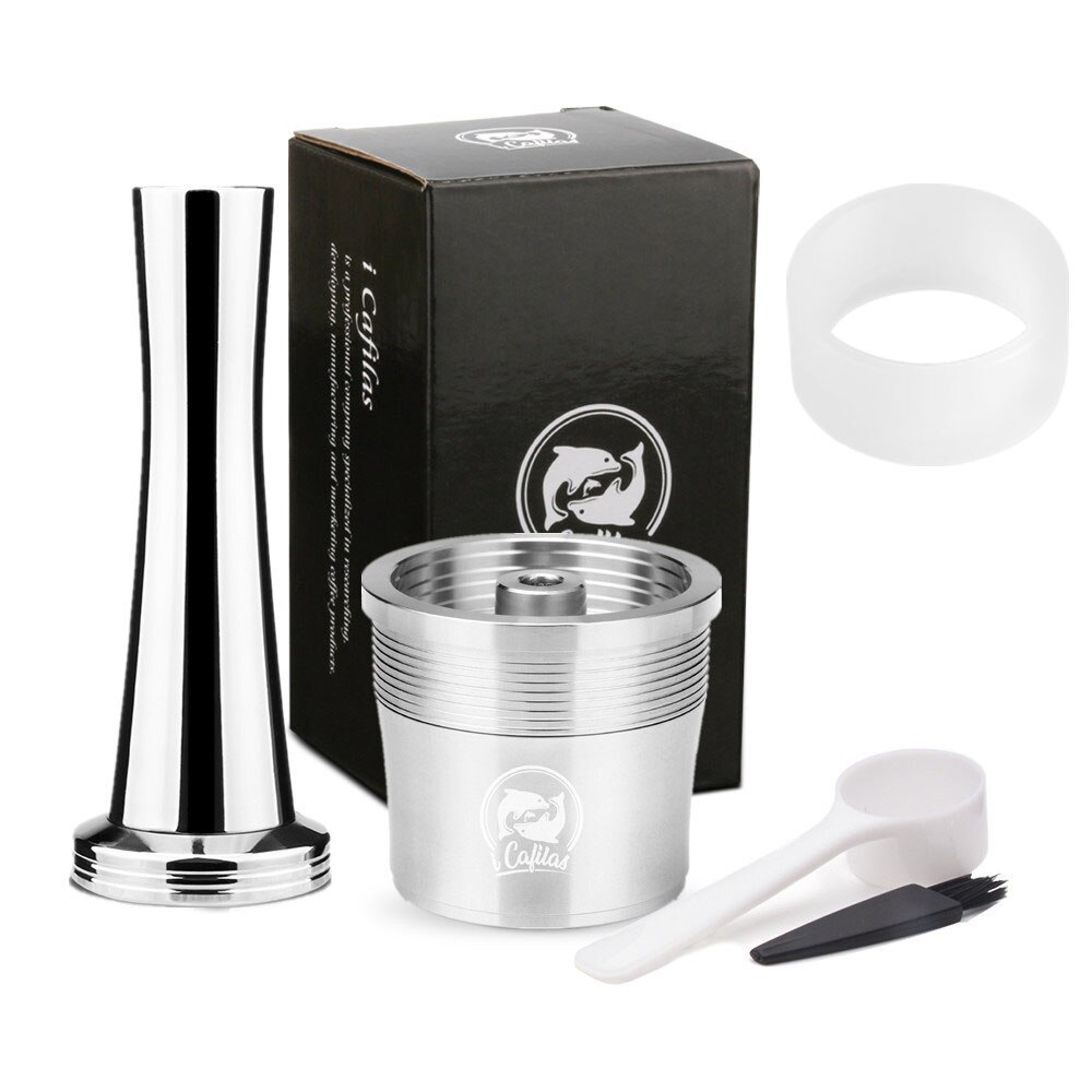 Icafilas – capsules de café réutilisables, en acier inoxydable, filtre iperEspresso, dosettes pour Machines, outils pour expresso: Silver