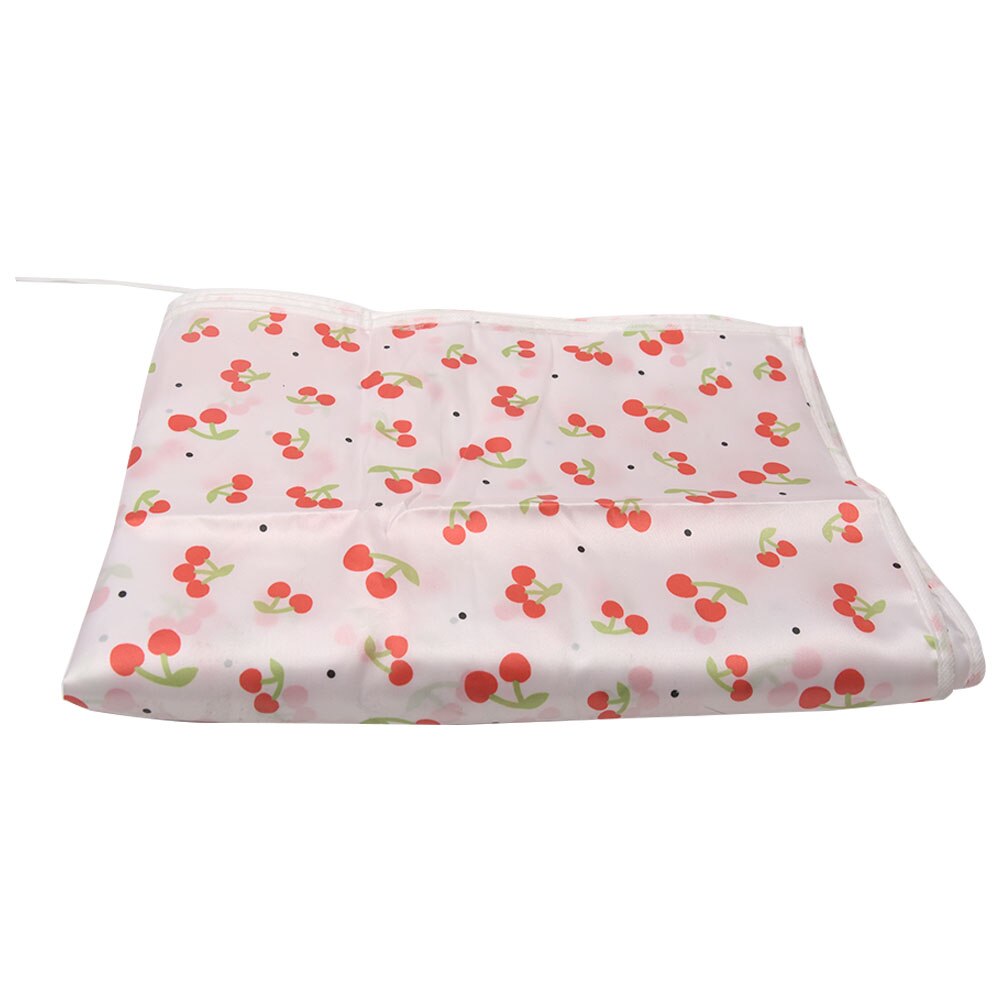 Hjem vaskemaskin deksel vanntett badetui søt blomstertrykk glidelås dekorasjon front lasting tilbehør støvtett: Kirsebær