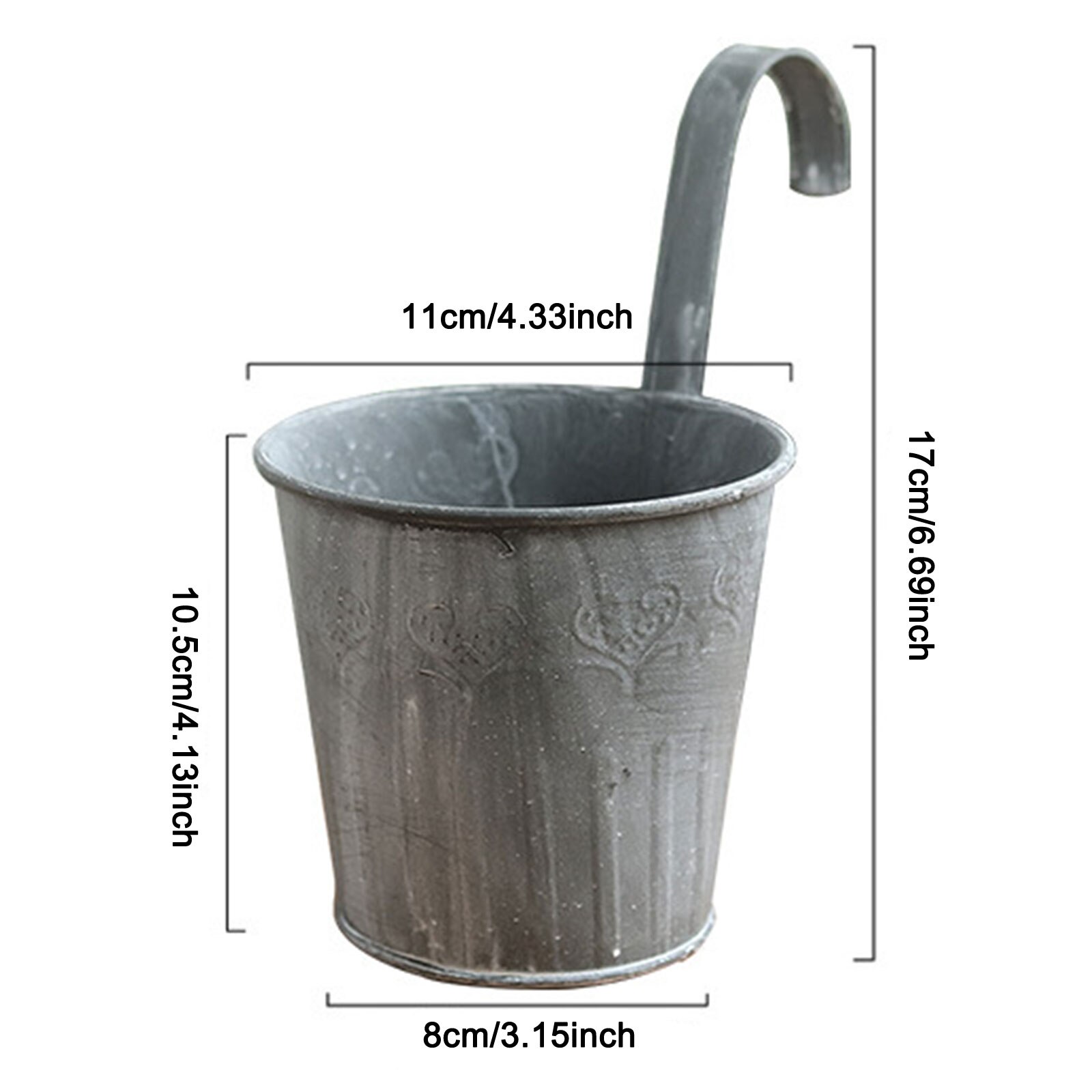 Hanging Flowerpot Metal Buckets Tin Flower Bucket Old Hanging Bucket Bucket Metal Crafts Idyllic Country Making Old Flower Pots