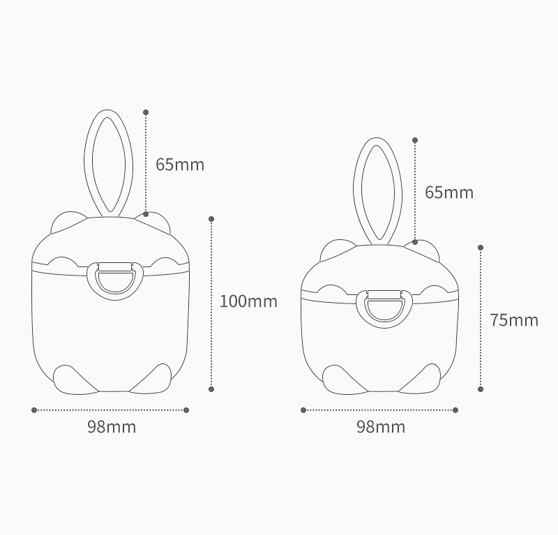 Portable Baby Food Storage Box Milk Powder Essential Cereal Cartoon Infant Toddler Snacks Container Formula Dispenser Storager