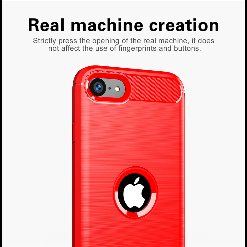 Voor Cover Iphone Se Case Voor Iphone Se Cover Shockproof Tpu Carbon Fiber Case Voor Iphone 7 8 plus 11 12 Pro Max Fundas