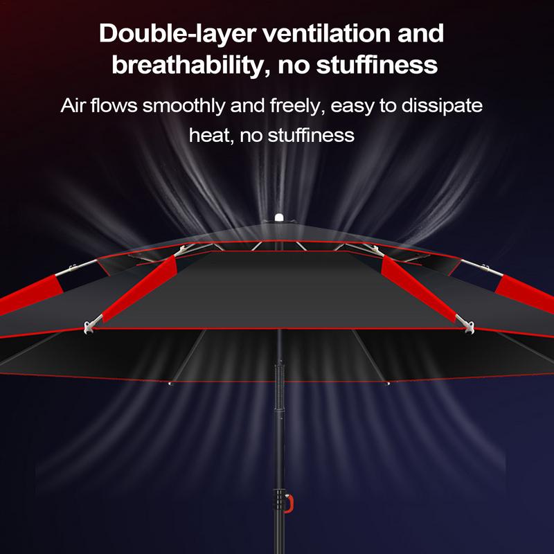 Vissen Zonnescherm Paraplu Grote Dubbele Luifel Geventileerde Paraplu Anti-regenbui Vissen Zonnescherm Paraplu Voor Terras
