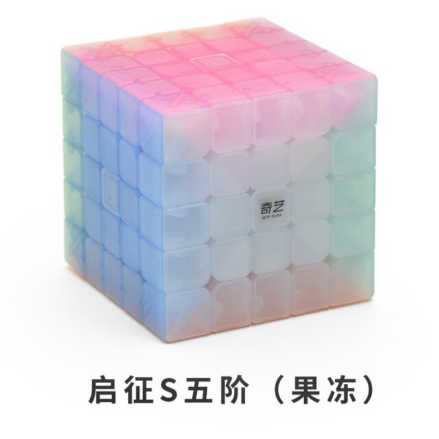 Qiyi Jelly Color Neo Magic Cube cubo trasparente Puzzle Finger giocattoli cubi di velocità professionali giocattoli educativi precoci per bambini: 5x5