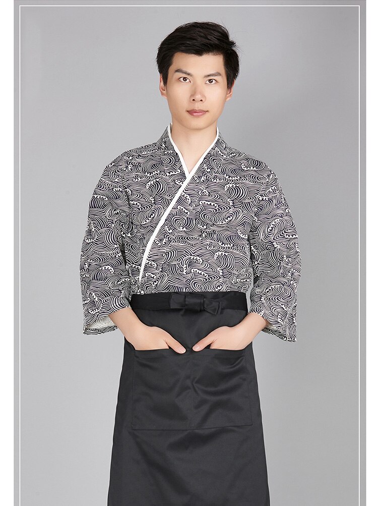 nuovo Giappone Sushi abbigliamento unisex cotone cibo Giapponese uniforme di servizio nuvola modello chef