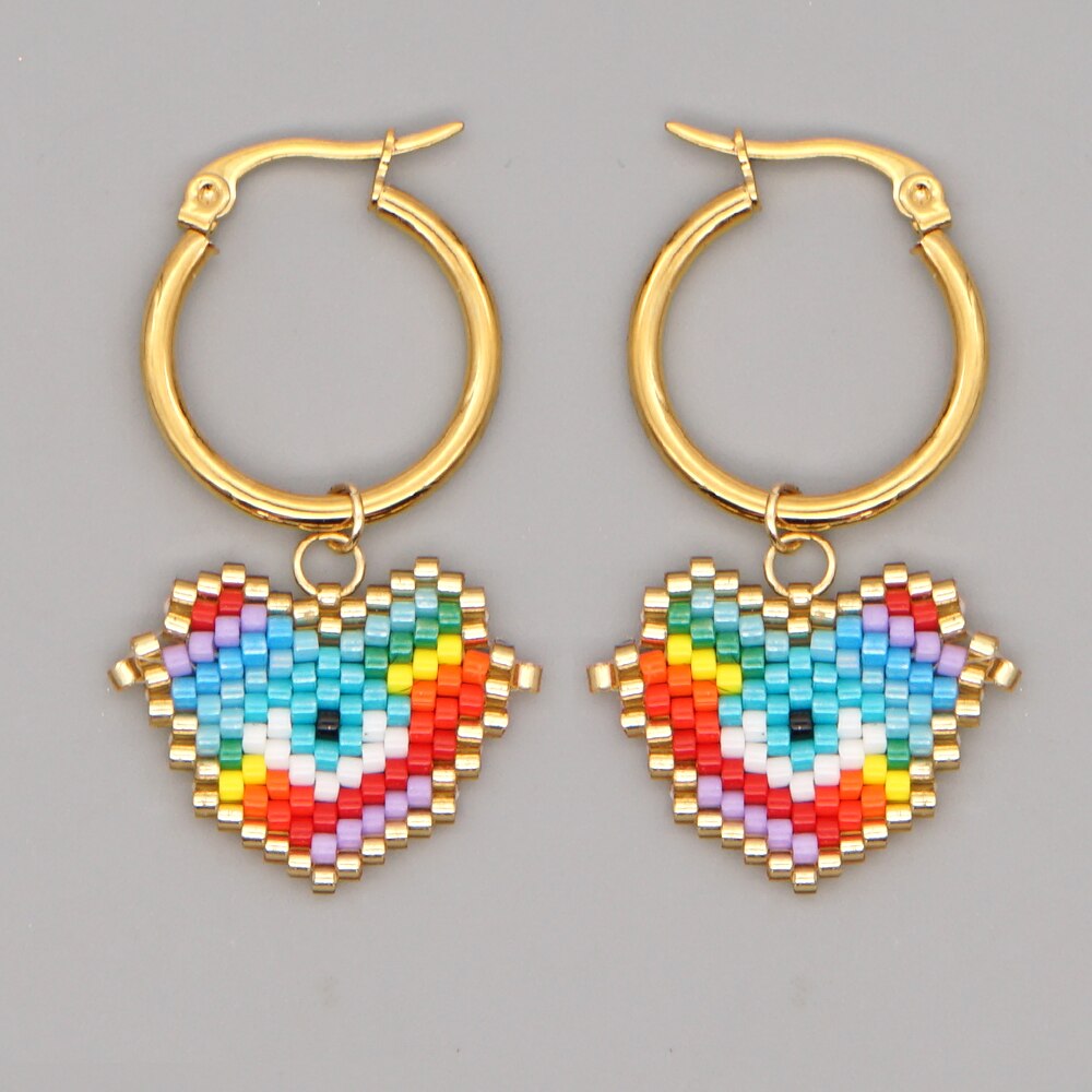 Go2boho Miyuki Beaded Earrings Pink Flamingo Hanging Earrings for Women Jewelry Femme Eardrop Accessorie Pendientes: MI-E210010E