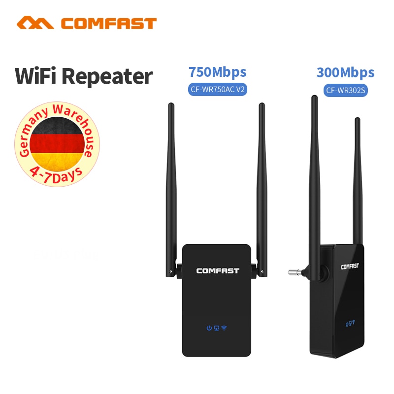 Comfast Dual Band 300-750 Mbps WiFi Repeater Wireless Range Extender Wi-Fi Signal Amplifier Expander Wireless WiFi Router