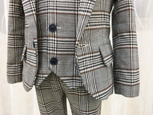 Nova Natal malha Crianças Blazer Meninos Paletós Formais Casaco + Calça + colete 3 Peça Menino Ternos Formais para Roupas de Casamento
