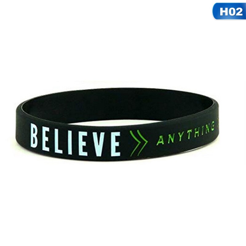 Success Focus Believe Motivational Wristband Silicone Bracelets: H02