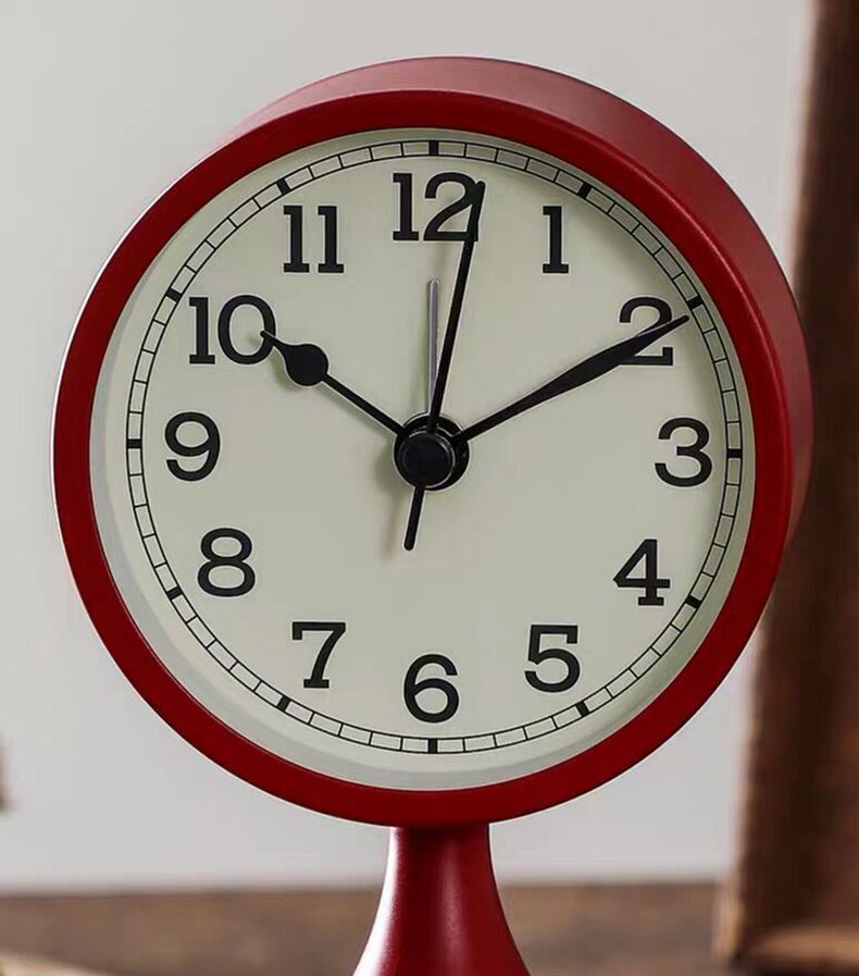 Nordic style alarm clock Simple students with bedroom bedside mute modern personality lazy desktop small alarm clock