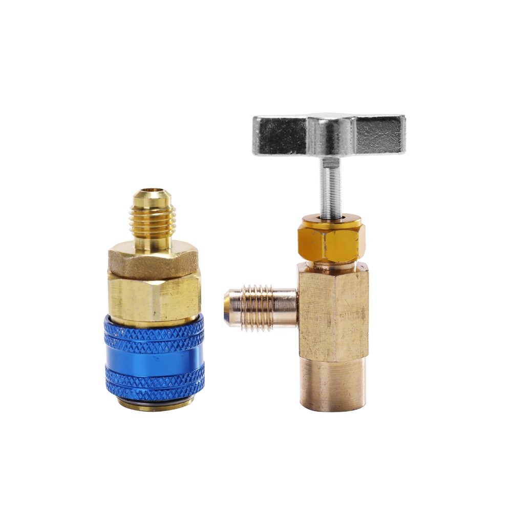 AC R134A Refrigerant Hose Pressure Gauge Kits Car Auto Air Conditioning Refrigerant Recharge Measuring Hose Gauge Kit