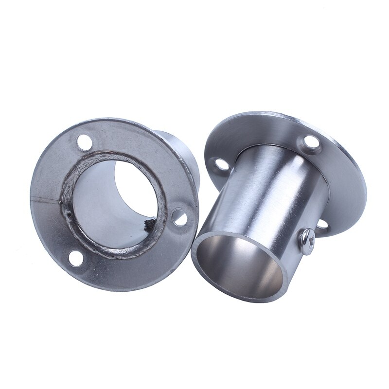 Wardrobe 25Mm Tube Stainless Steel Rail Rod End Support Bracket 4Pcs