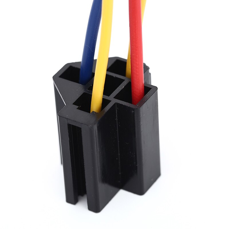 Relé de coche de 12V, 5 pines, 40A, 4 pines con Terminal de fusible, relé para automóvil con enchufe de relé, impermeable, enchufe de cuatro pines automotriz