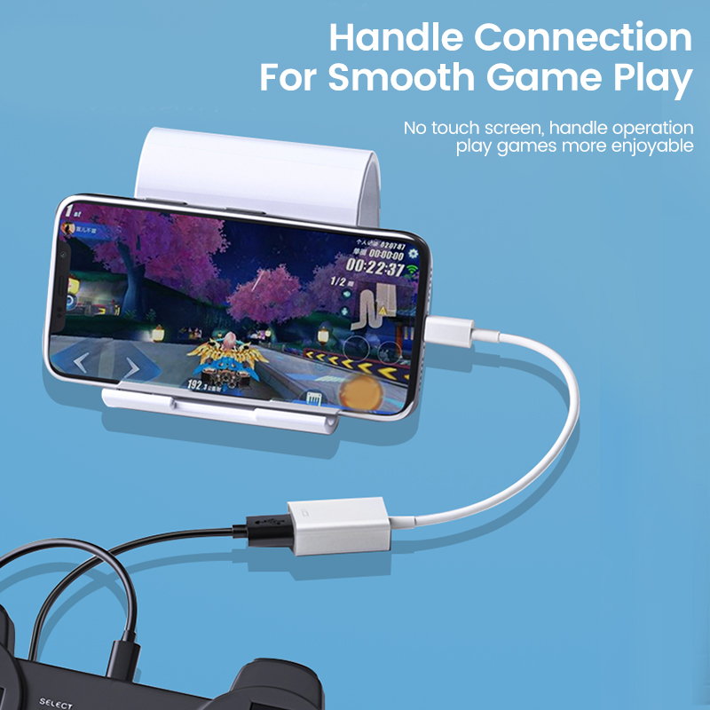 Elough OTG Adapter do iPhone 15 Lightning Male do USB 3.0 Adapter do szybkiego ładowania danych Adapter USB do iPada