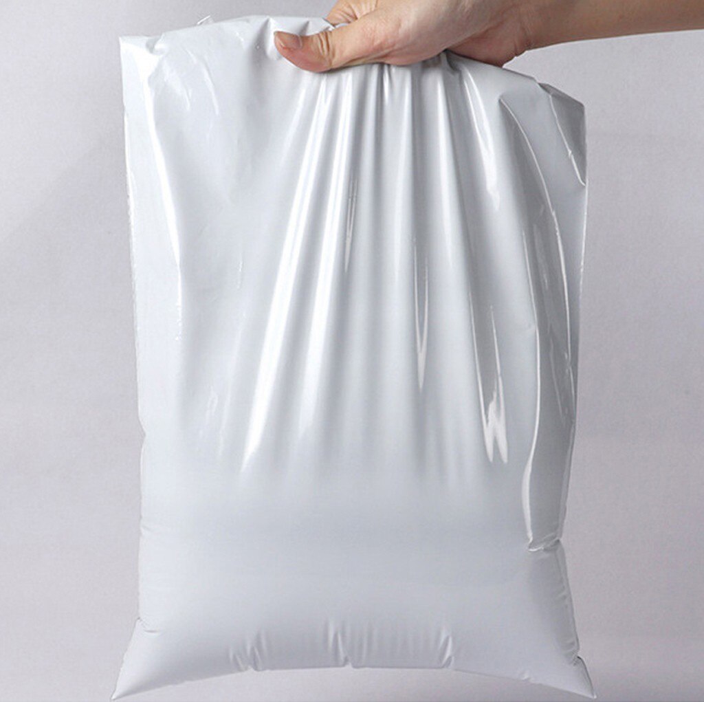 100PCS Envelopes Bags with Self Adhesive Mailbag Waterproof Tear-Proof Plastic Courier Envelope Postal Bags (White)